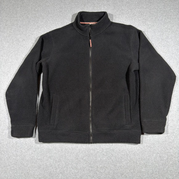 Orvis Other - Orvis Mens M Black Full Zip Fleece Jacket Mock Neck Outdoor Hiking Winter